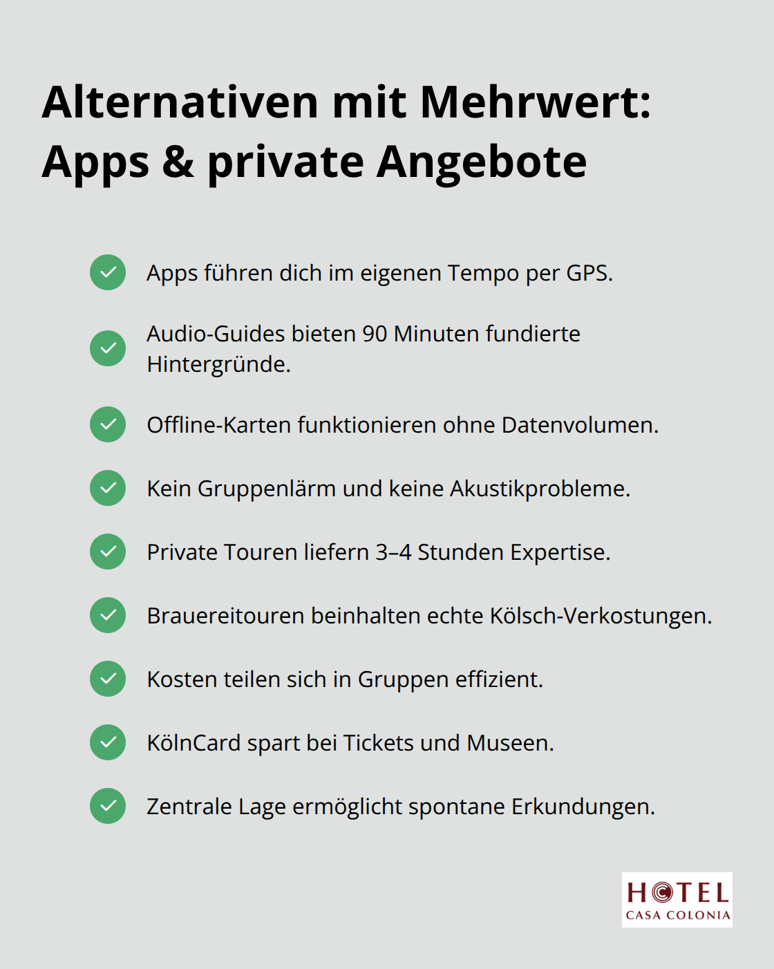 Vorteile digitaler Guides und privater Touren gegenüber Free Tours in Köln - free walking tour köln