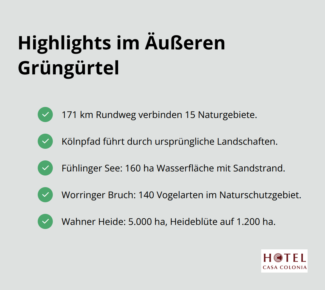 Checkliste der wichtigsten Natur-Highlights im Äußeren Grüngürtel rund um Köln
