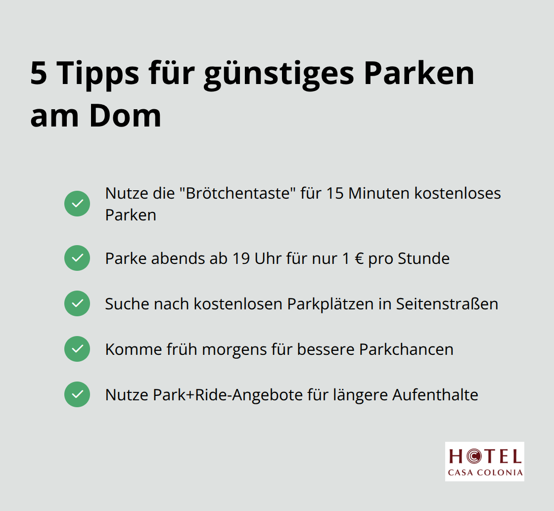 Fünf Strategien für kostengünstiges Parken in der Nähe des Kölner Doms