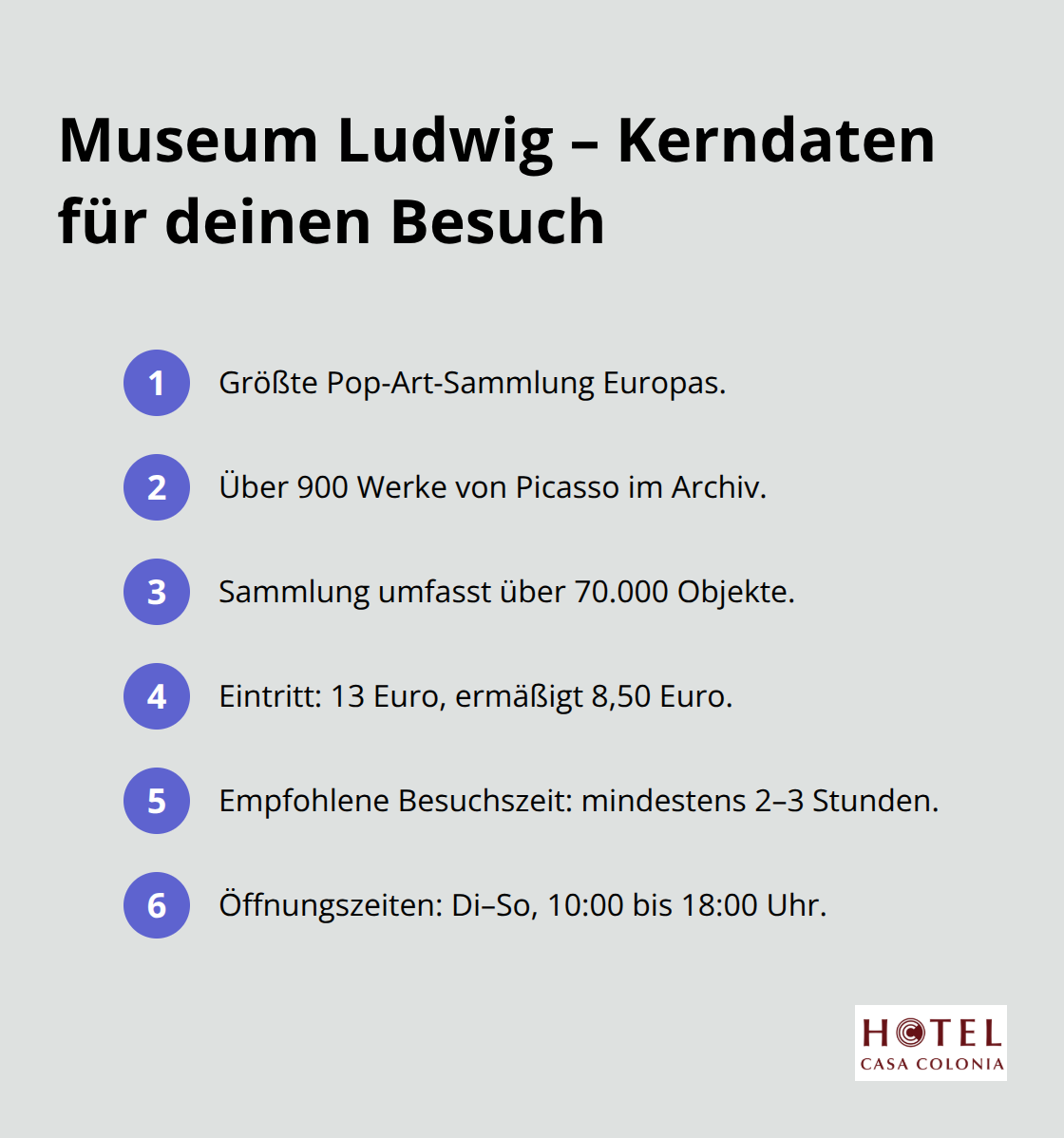 Wichtige Fakten und Besuchstipps zum Museum Ludwig - sehenswürdigkeiten köln top 10